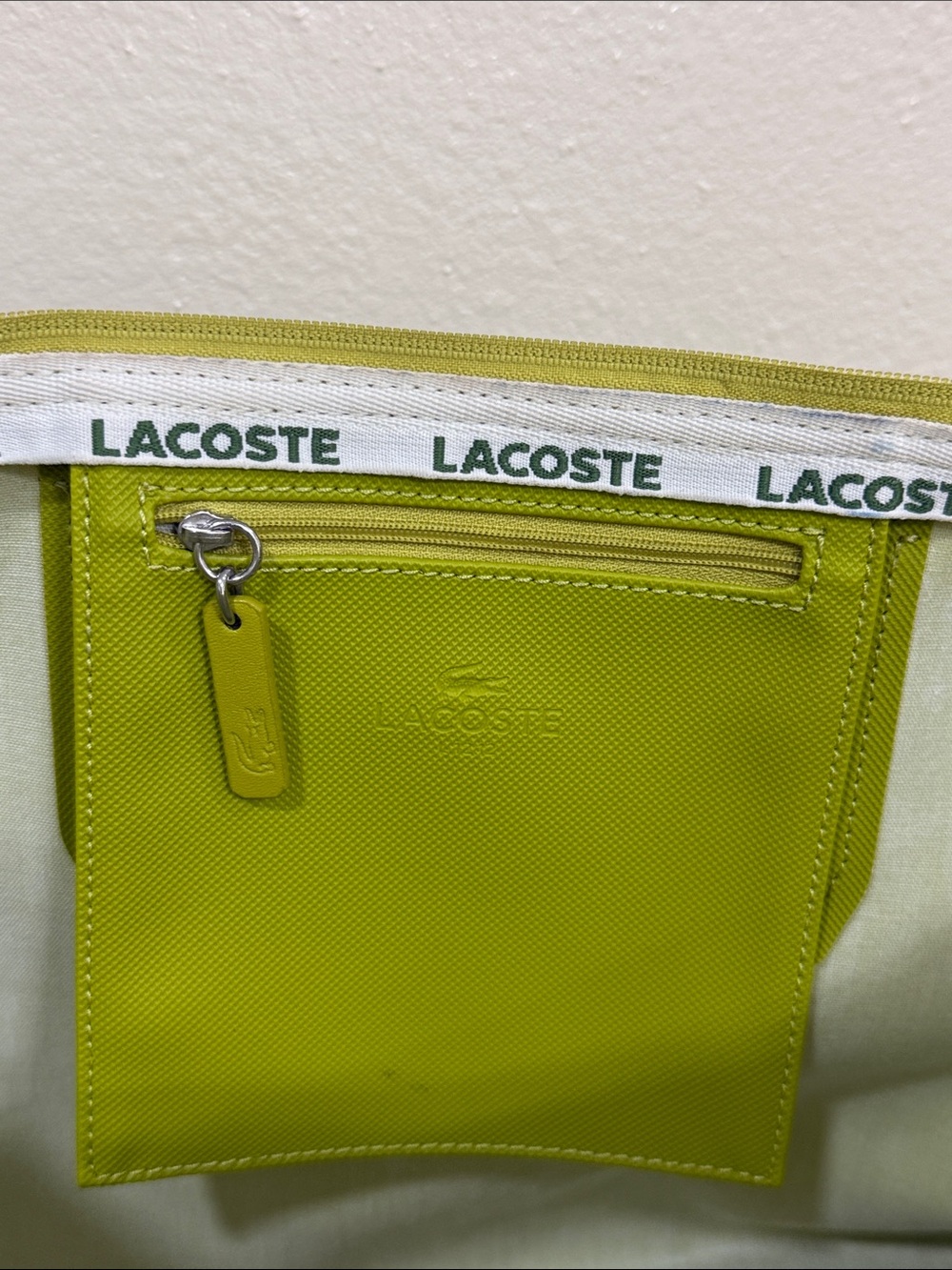 Lacoste Lime Green Tote Bag - Picture 4 of 10